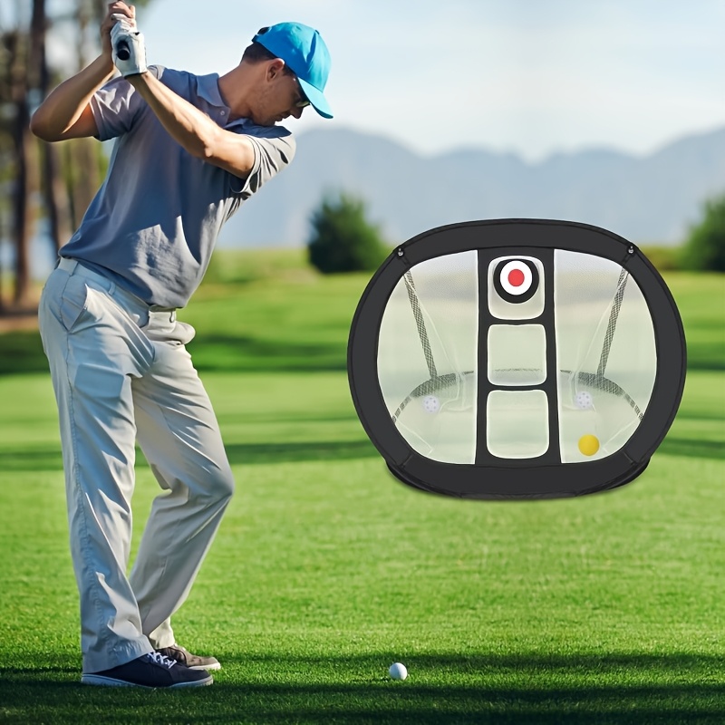Portable Golf Chipping Net Set with Mini Hitting Mat